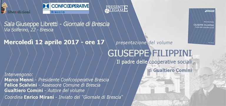 BRESCIA, PRESENTAZIONE LIBRO SUL PADRE DELLA COOPERAZIONE SOCIALE