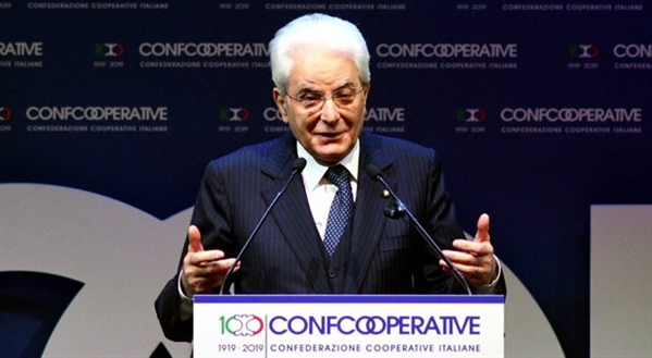 MATTARELLA AI 100 ANNI DI CONFCOOPERATIVE: "RUOLO FONDAMENTALE"