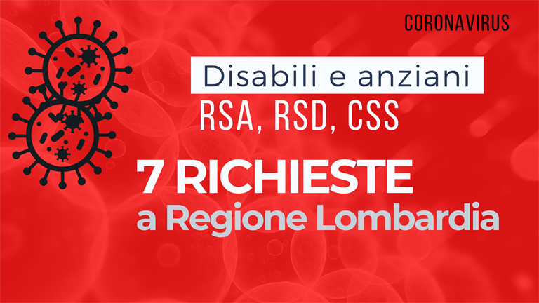 Rsa, Rsd e Css, mancano tamponi e dpi. 7 richieste a Regione per fronteggiare il Covid-19