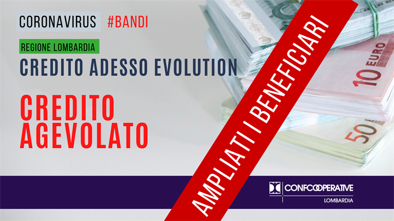 +++ aggiornamento +++ Credito Adesso Evolution, ampliati i beneficiari