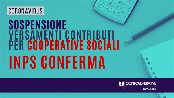 Sospensione versamenti contributivi Onlus anche per le coop sociali