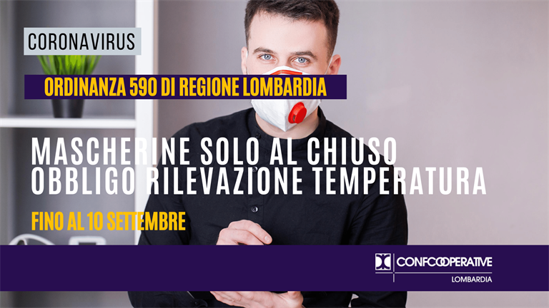 Covid, in Lombardia obbligo rilevazione temperature, mascherine solo al chiuso