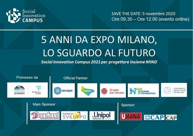 Da Fondazione Triulza "5 anni da Expo Milano - Lo sguardo al futuro" I 5 novembre