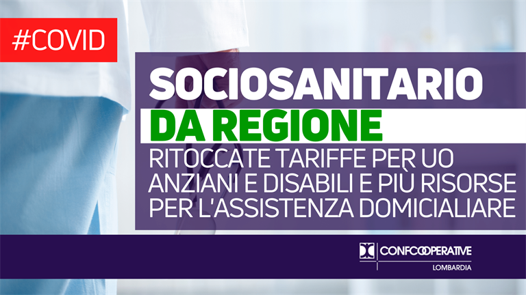 Covid, da Regione aggiornate tariffe per UO anziani e disabili. Più risorse per ADI