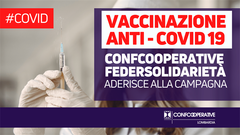 Vaccinazione anti-Covid, Confcooperative Federsolidarietà aderisce a campagna