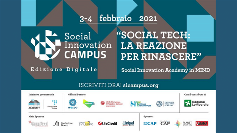 3 febbraio | Torna il Social Innovation CAMPUS 2021: “Social Tech: la reazione per rinascere”