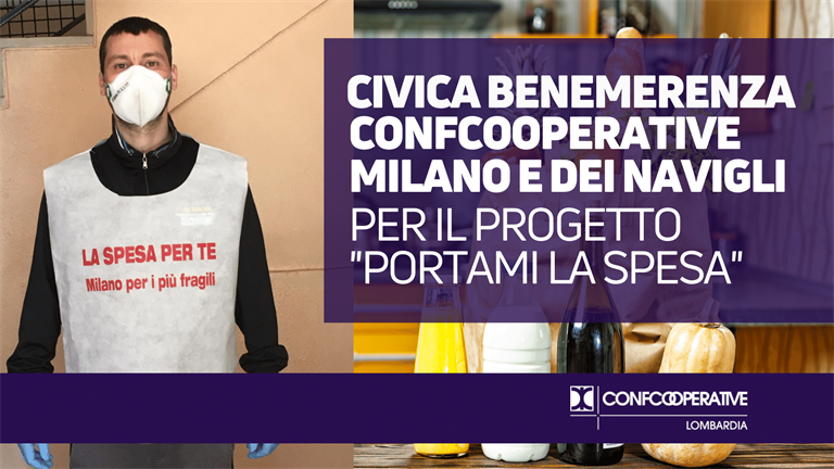 Covid, civica benemerenza per "Milano Aiuta". Premiata anche Confcooperative Milano e dei Navigli