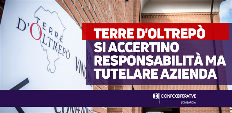 Vino adulterato, Confcooperative: “vicini a Terre D’Oltrepo’, responsabilità siano accertate ma tutelare azienda