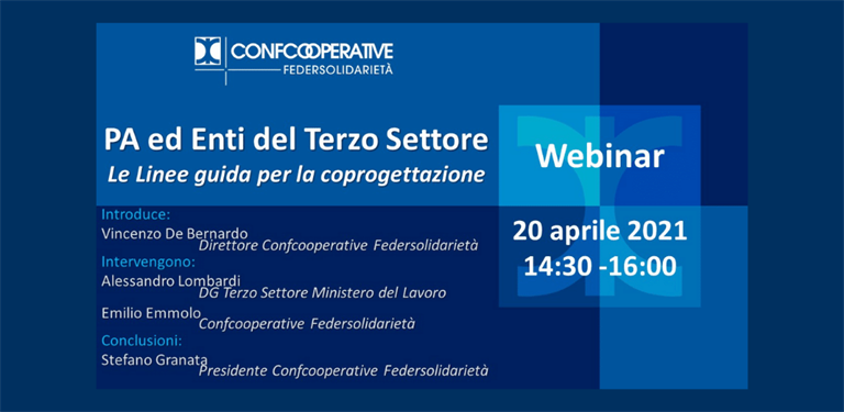 Webinar 20 aprile | PA e ETS, le linee guida per la coprogettazione