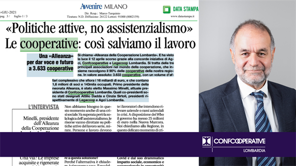 Workers buyout, crisi e lavoro, l’intervista del presidente Minelli su Avvenire Milano