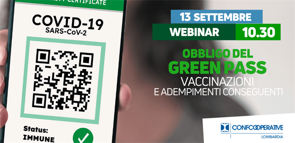 Webinar 13 settembre | Obbligo del green pass vaccinazioni e adempimenti conseguenti