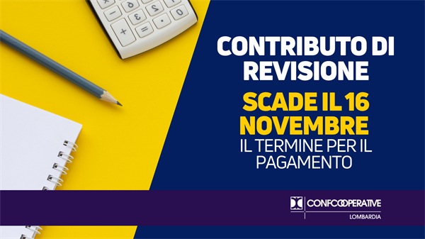 Contributo di revisione | 16 novembre il termine per il pagamento