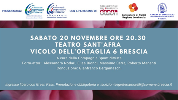 20 novembre | A Brescia "Un altro modo per dirlo" teatro partecipato sull’utilizzo del linguaggio di genere