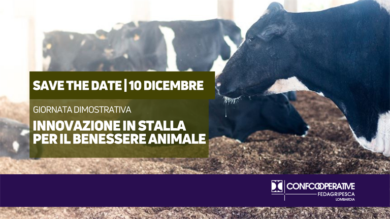 Save the date | Il 10 dicembre la giornata dimostrativa "Innovazione in stalla per il benessere animale"