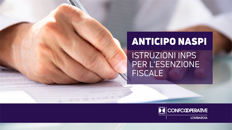 Anticipo NASpI, le istruzioni INPS per l’esenzione fiscale