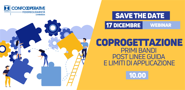 WEBINAR 17 DICEMBRE | Coprogettazione – primi bandi post linee guida e limiti di applicazione