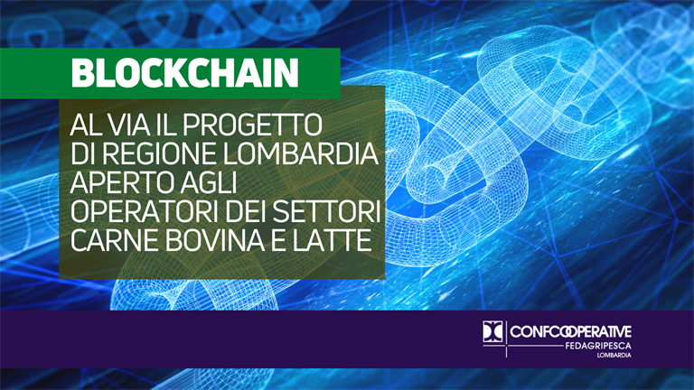 Blockchain, al via il progetto di Regione aperto a operatori dei settori carne bovina e latte