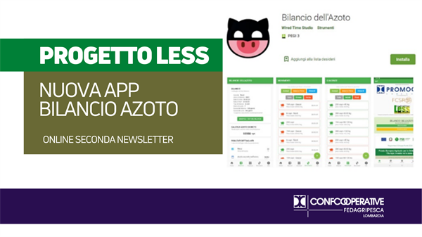 Progetto LESS, nuova App "Bilancio dell’azoto"