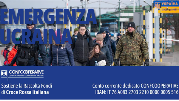 Ucraina, Confcooperative sostiene la raccolta fondi di Croce Rossa Italiana