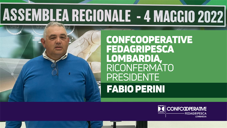 Confcooperative FedAgriPesca Lombardia, Fabio Perini riconfermato presidente