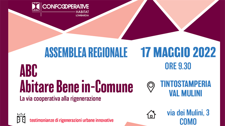 17 MAGGIO | Assemblea regionale di Confcooperative Habitat Lombardia