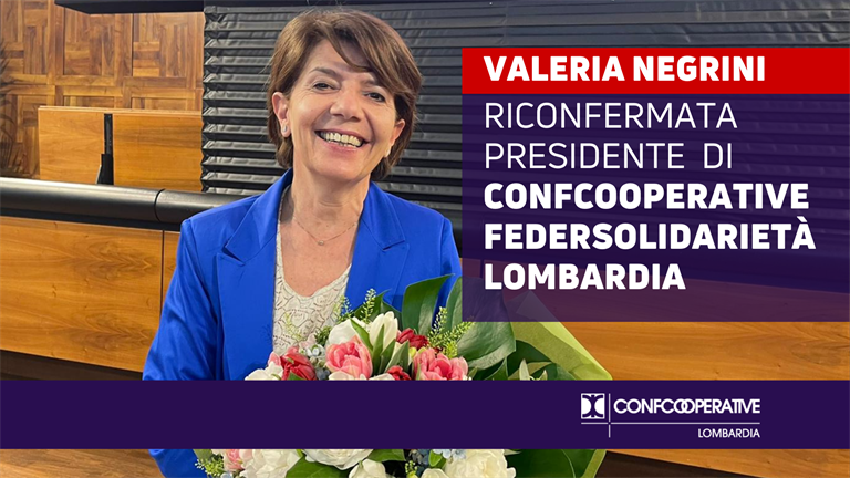 Confcooperative Federsolidarietà Lombardia, Valeria Negrini riconfermata alla guida