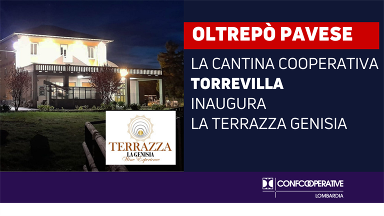 Oltrepò Pavese, la cantina cooperativa Torrevilla inaugura la Terrazza Genisia