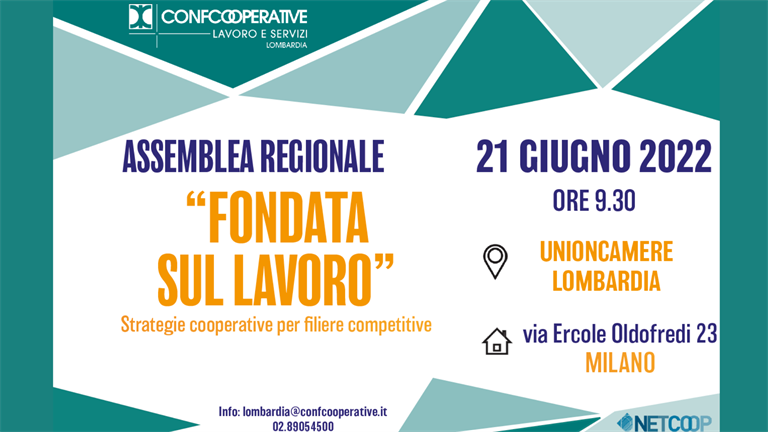 ASSEMBLEA CONFCOOPERATIVE LAVORO E SERVIZI LOMBARDIA - 21 GIUGNO 2022