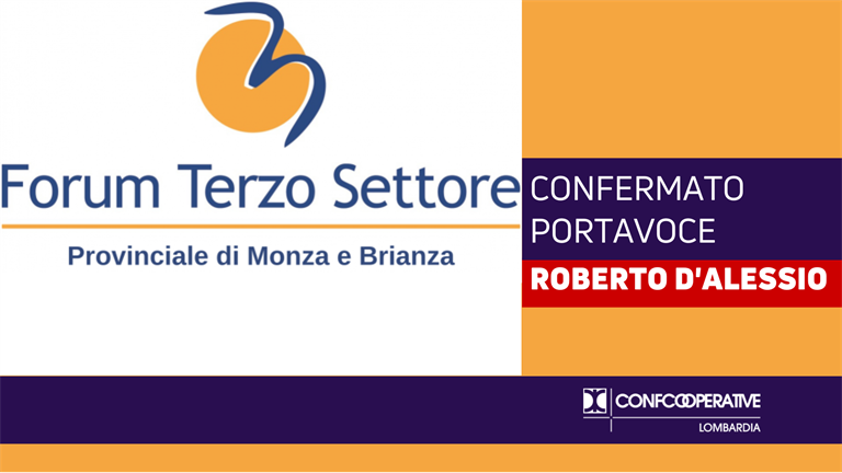 Forum provinciale Terzo Settore Monza e Brianza, confermato portavoce Roberto D’Alessio