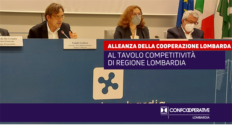 Alleanza della Cooperazione Lombarda al Tavolo Competitività di Regione Lombardia