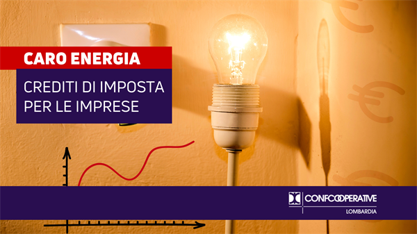 Caro energia, crediti di imposta per le imprese