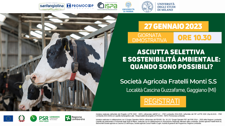 SAVE THE DATE | 27 gennaio - Giornata dimostrativa “Asciutta selettiva e sostenibilità ambientale: quando sono possibili?”