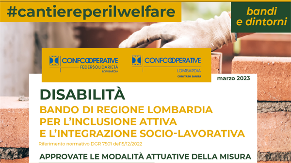 Disabilità, proroga domande per il bando per l’inclusione attiva e l’integrazione socio-lavorativa