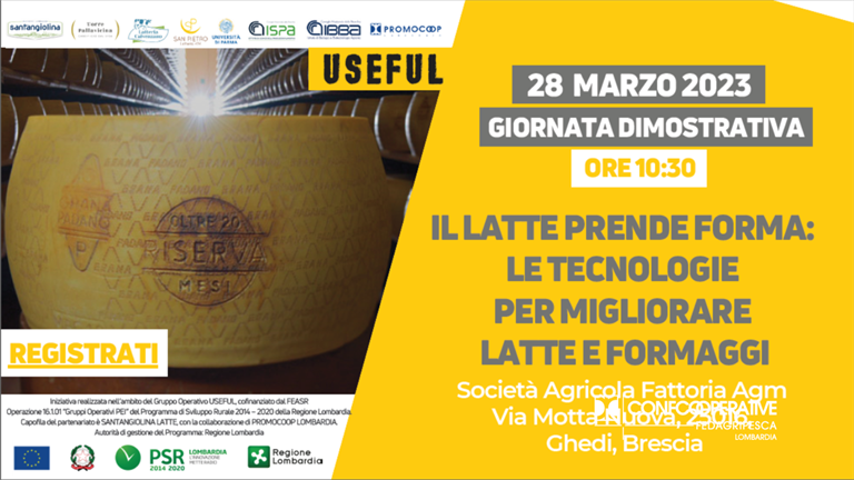 Save the date 28 marzo | Giornata dimostrativa “Il latte prende forma: le tecnologie per migliorare latte e formaggi”