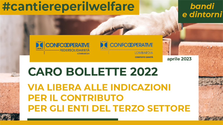 Terzo settore, via libera alle indicazioni per accedere al contributo Caro bollette 2022