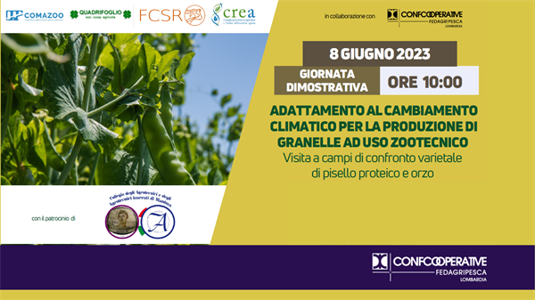 8 giugno | Giornata dimostrativa "Adattamento al cambiamento climatico per la produzione di granelle ad uso zootecnico"