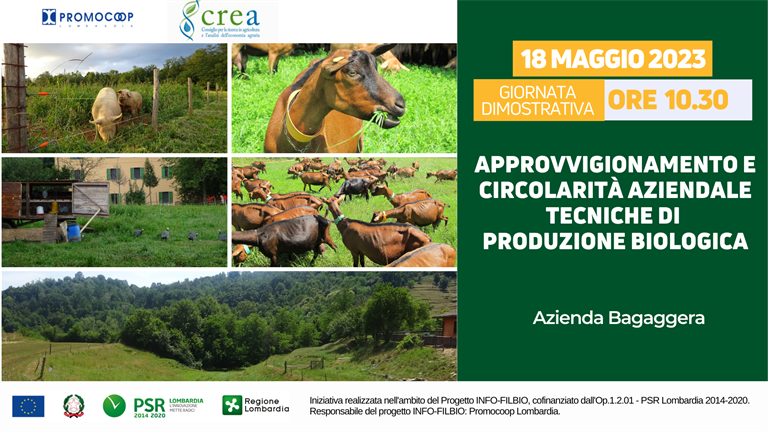 Save the date 18 maggio | Giornata dimostrativa “Approvvigionamento e circolarità aziendale tecniche di produzione biologica”