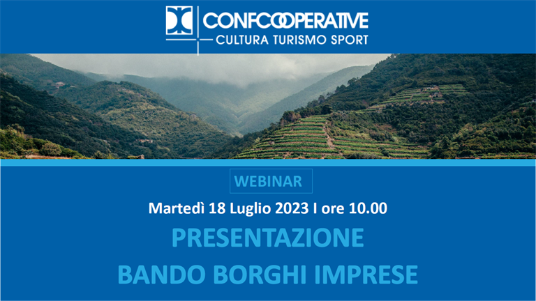 18 luglio | Presentazione online bando "Bando Borghi Imprese" con Invitalia