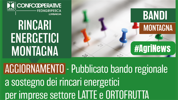 MONTAGNA - Pubblicato bando regionale a sostegno dei rincari energetici