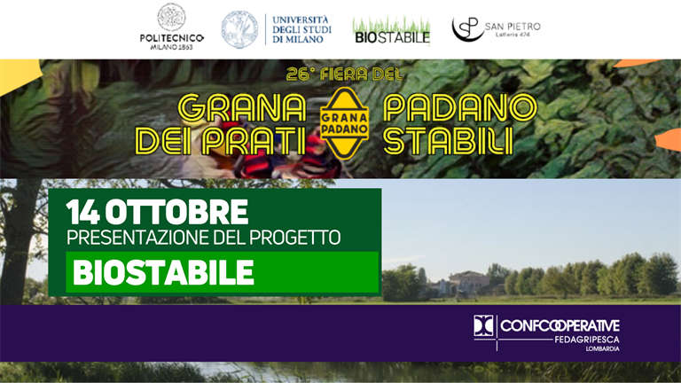 14 ottobre | Il progetto Biostabile alla XXVI Fiera del Grana Padano dei Prati Stabili