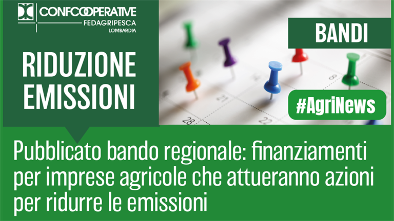 BANDI – Contributi per investimenti in aziende agricole per ridurre emissioni