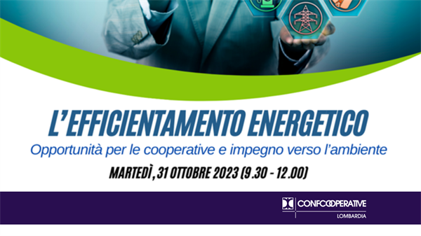 31 ottobre | Webinar sull’efficientamento energetico e le misure di finanza agevolata