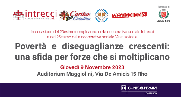 9 novembre | A Rho l’evento su povertà e diseguaglianze con Vesti Solidale e Intrecci