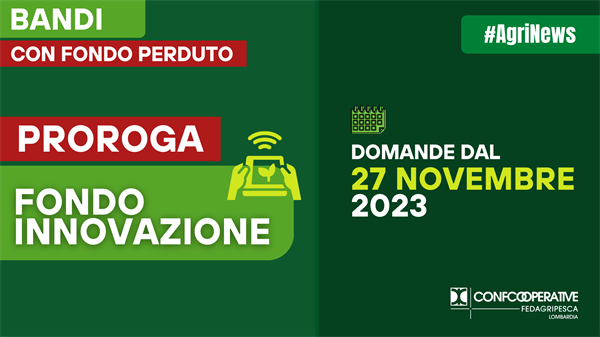 Proroga domande "Fondo Innovazione" Ismea