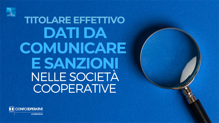 Titolare effettivo per le cooperative, dati da comunicare e sanzioni