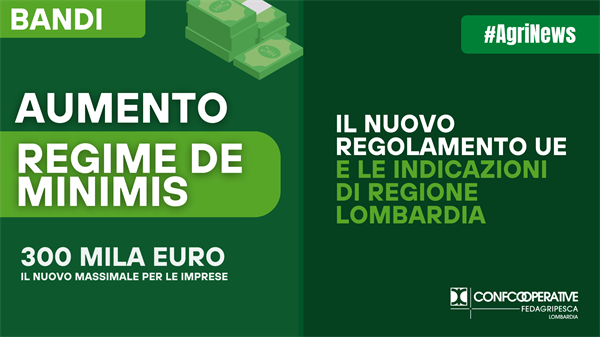 Aumenta il tetto del regime De Minimis: le novità per le aziende agricole