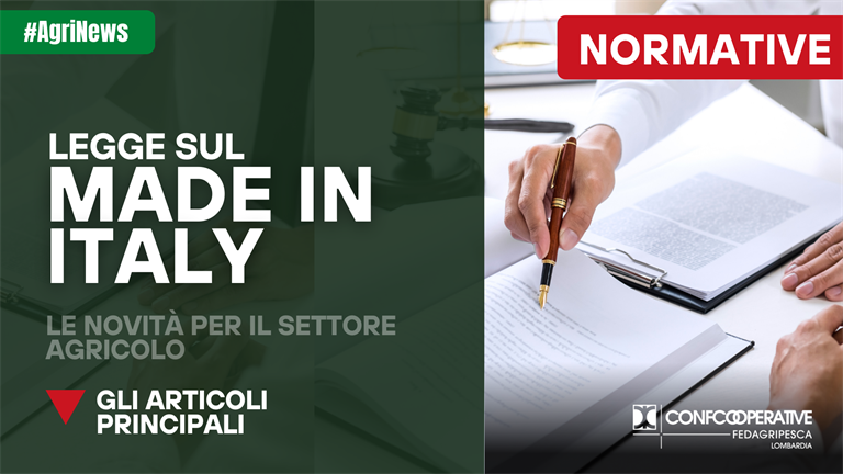 Legge sul Made in Italy, le novità per il settore agricolo