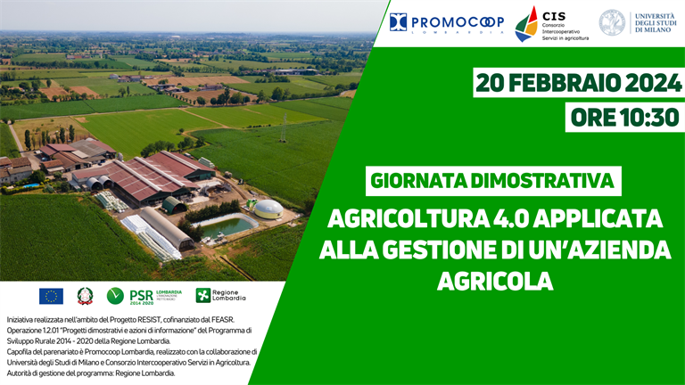 Progetto RESIST | Il 20 febbraio  a Brescia giornata dimostrativa su agricoltura 4.0