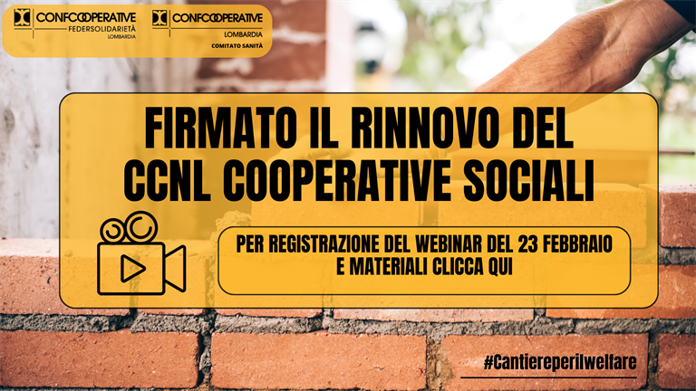 Firmato il rinnovo del contratto delle cooperative sociali