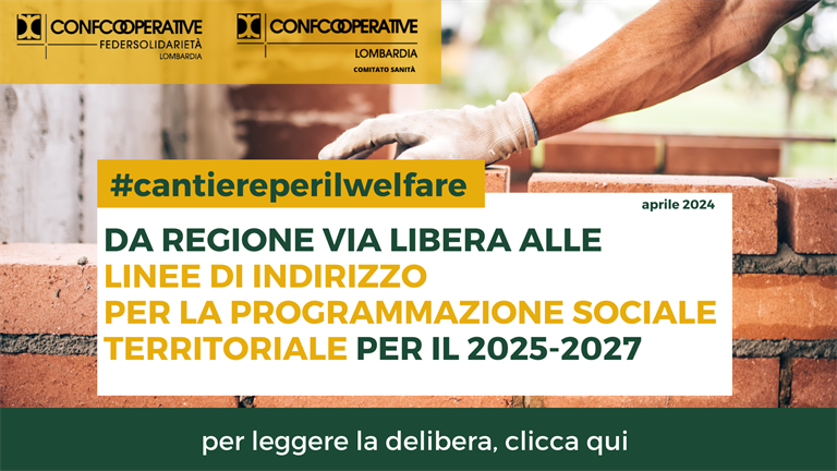 PIANI DI ZONA - Da Regione via libera alle linee di indirizzo per la programmazione sociale territoriale per il triennio 2025-2027